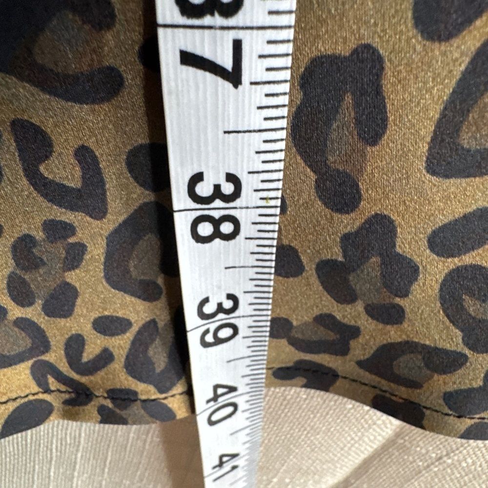 New Leopard Print Silk Satin Midi Skirt Animal Print Bias Cut Slip Elegant Chic - Picture 7 of 11